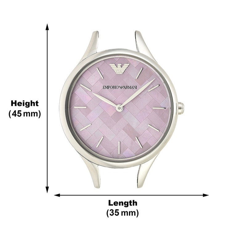 Emporio Armani Aurora Mother Of Pearl Purple Dial Silver Steel Strap Watch For Women - AR11122