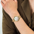 Emporio Armani Kappa Quartz Mother of Pearl Taupe Dial Brown Leather Strap Watch For Men - AR11151