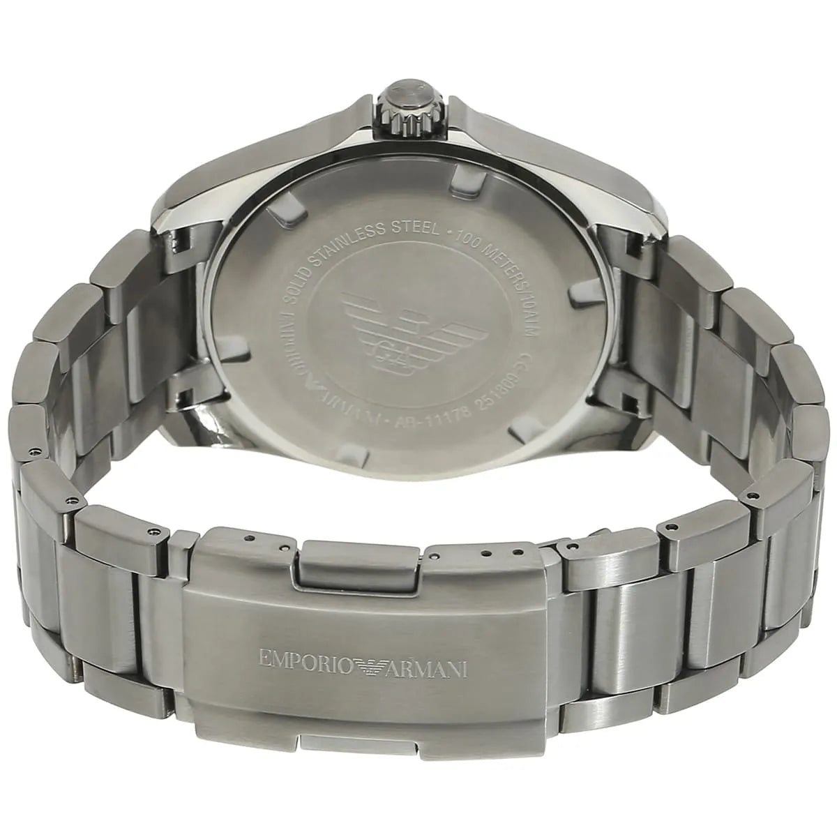 Emporio Armani Sigma Quartz Grey Dial Grey Steel Strap Watch For Men - AR11178