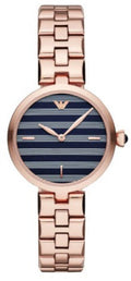 Emporio Armani Arianna Quartz Grey Dial Rose Gold Steel Strap Watch For Women - AR11220