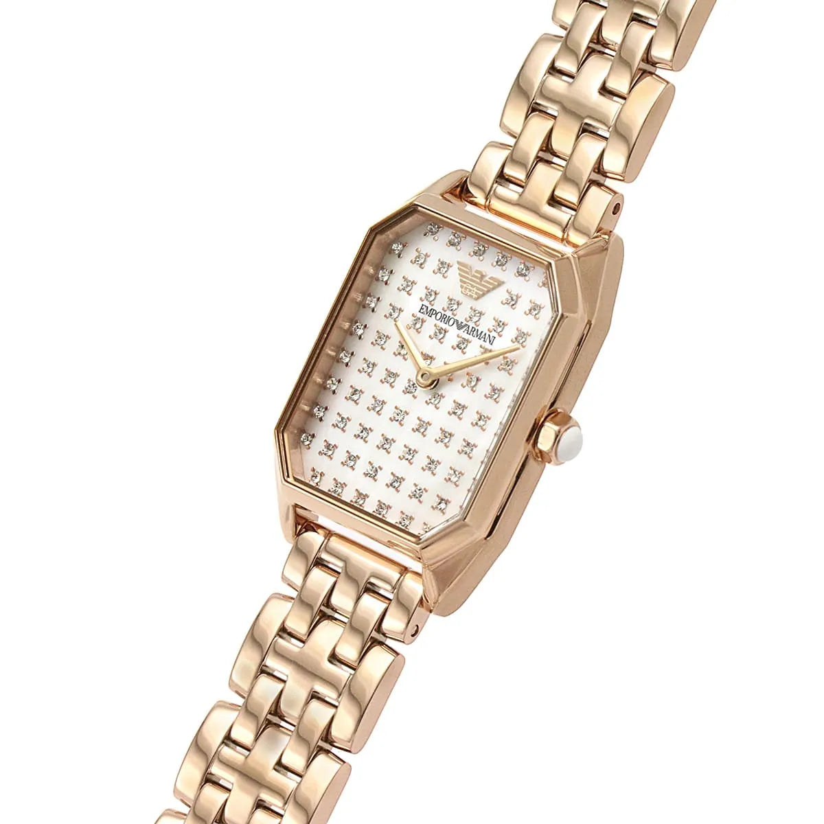 Emporio Armani Gioia Quartz Mother of Pearl Dial Rose Gold Steel Strap Watch For Women - AR11389