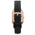 Emporio Armani Gioia Quartz Mother of Pearl Dial Black Leather Strap Watch For Women - AR11390