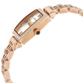 Emporio Armani Gianni T Bar Quartz Crystals White Dial Rose Gold Steel Strap Watch For Women - AR11406