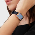 Emporio Armani Gioia Quartz Mother of Pearl Blue Dial Blue Leather Strap Watch For Women - AR11426