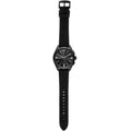 Emporio Armani Claudio Chronograph Black Dial Black Leather Strap Watch For Men - AR11483