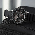 Emporio Armani Diver Chronograph Black Dial Black Silicon Strap Watch For Men - AR11515