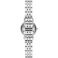 Emporio Armani Classic Gianni T Bar Crystals Pink Dial Silver Steel Strap Watch For Women - AR1781