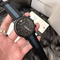 Emporio Armani Luigi Chronograph Quartz Black Dial Two Tone Nylon Strap Watch For Men - AR1948