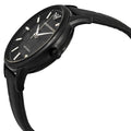 Emporio Armani Meccanico Automatic Black Dial Black Leather Strap Watch For Men - AR60042