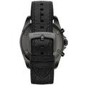 Emporio Armani Sigma Chronograph Black Dial Black Leather Strap Watch For Men - AR6131