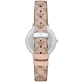 Emporio Armani Classic Kappa White Dial Brown Leather Strap Watch For Women - AR11009