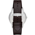 Emporio Armani Kappa Quartz Black Dial Brown Leather Strap Watch For Men - AR80008