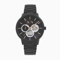 Armani Exchange Cayde Chronograph Black Dial Black Steel Strap Watch for Men - AX2748