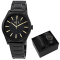 Armani Exchange Nico Analog Black Dial Black Steel Strap Watch For Men - AX7102