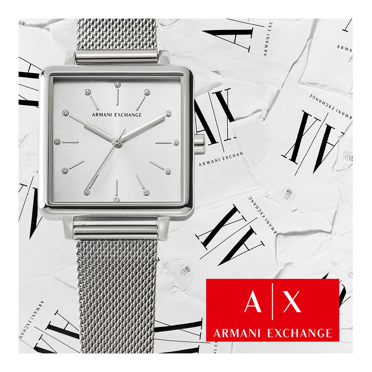 Armani Exchange Lola Quartz Silver Dial Silver Mesh Strap Watch For Women - AX5800