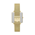 Armani Exchange Lola Quartz Gold Dial Gold Mesh Strap Watch For Women - AX5801