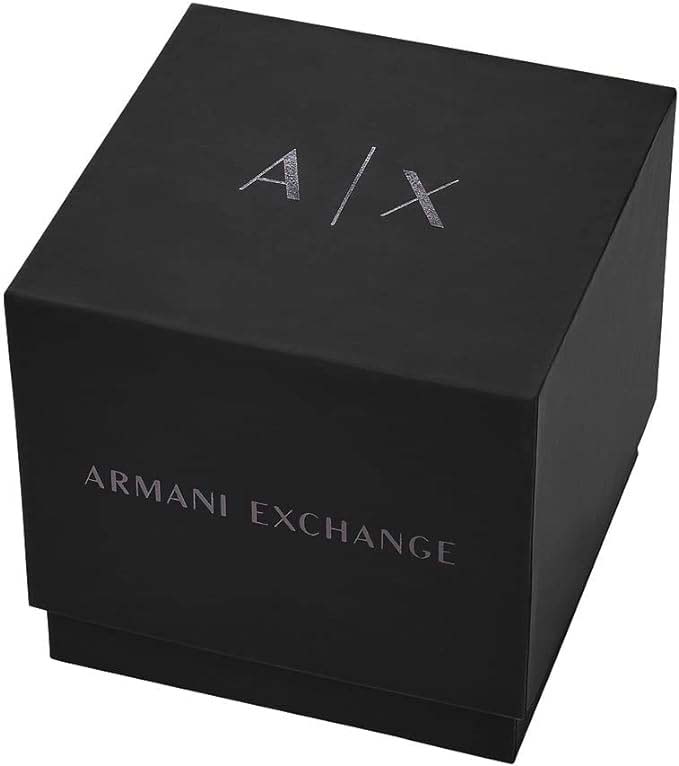 Armani Exchange Hampton Black Dial Black Steel Strap Watch For Men - AX2407