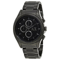 Armani Exchange Chronograph Black Dial Black Steel Strap Watch For Men - AX1605