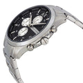 Armani Exchange Hampton Chronograph Black Dial Silver Steel Strap Watch For Men - AX2152