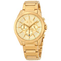 Armani Exchange Drexler Chronograph Gold Dial Gold Steel Strap Watch For Men - AX2602