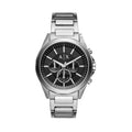 Armani Exchange Drexler Chronograph Black Dial Silver Steel Strap Watch for Men - AX2600