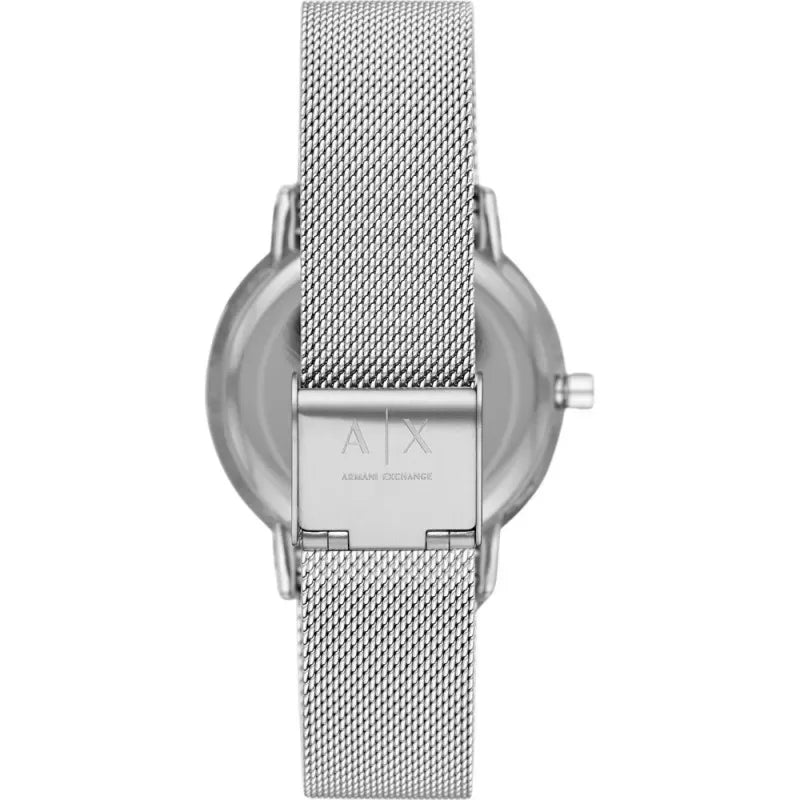 Armani Exchange Lola Analog Silver Dial Silver Mesh Strap Watch For Women - AX5535