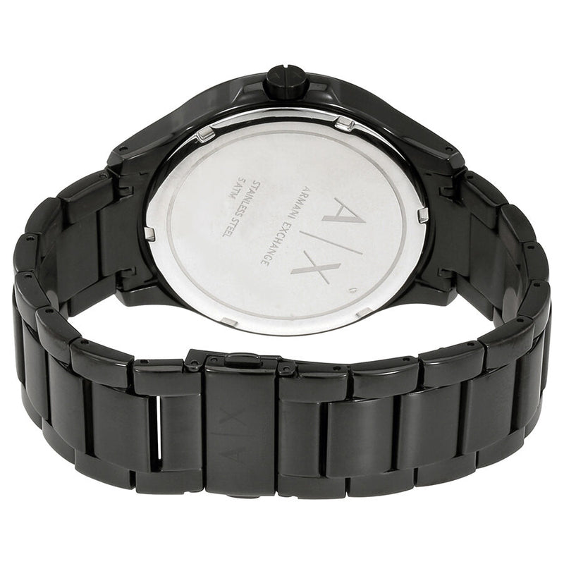 Armani Exchange Hampton Black Dial Black Steel Strap Watch For Men - AX7101