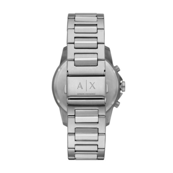 Armani Exchange Outerbanks Chronograph Silver Dial Silver Steel Strap Watch For Men - AX7141