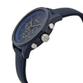 Armani Exchange Outerbanks Chronograph Blue Dial Blue Silicone Strap Watch For Men - AX7128