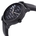 Emporio Armani Meccanico Quartz Black Dial Black Leather Strap Watch For Men - AR60032