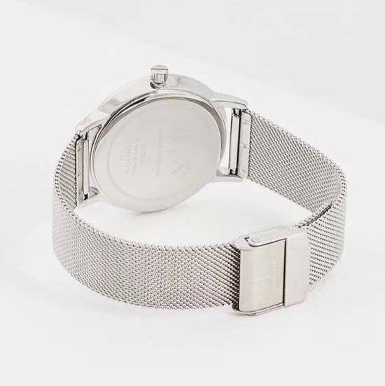 Armani Exchange Lola Analog Silver Dial Silver Mesh Strap Watch For Women - AX5535