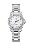 Tag Heuer Aquaracer Diamonds Mother of Pearl Dial Silver Steel Strap Watch for Women - WBD131B.BA0748