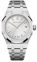 Audemars Piguet Royal Oak 50th Anniversary White Dial Silver Steel Strap Watch for Men - 15550ST.OO.1356ST.01