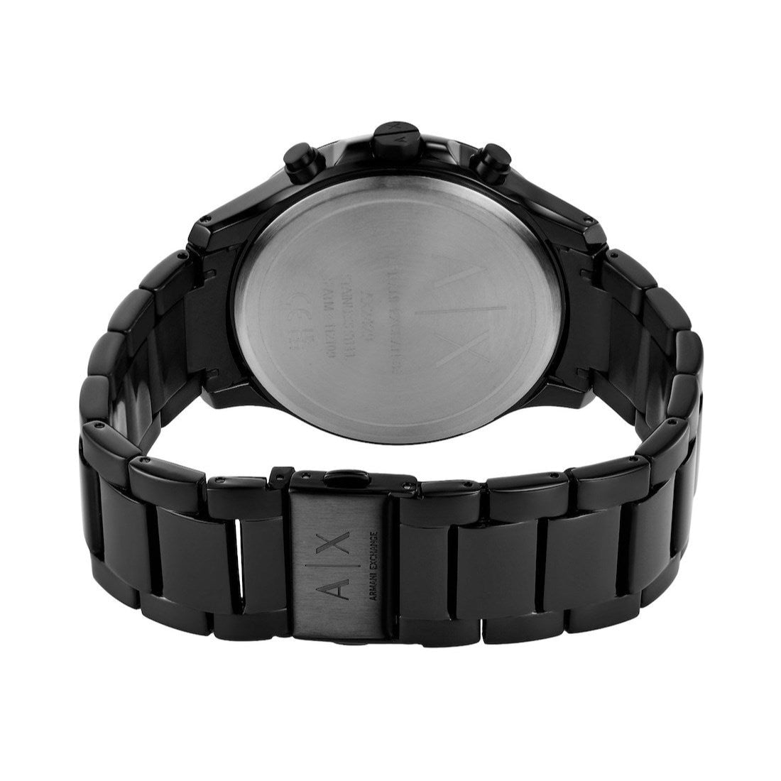 Armani Exchange Chronograph Black Dial Black Steel Strap Watch For Men - AX2429