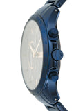 Armani Exchange Hampton Chronograph Blue Dial Blue Steel Strap Watch For Men - AX2430