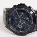 Armani Exchange Drexler Chronograph Black Dial Black Steel Strap Watch For Men - AX2639