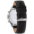 Tommy Hilfiger Parker Chronograph Quartz Grey Dial Black Leather Strap Watch For Men - 1791838