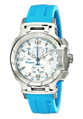 Tissot T Race Chronograph White Dial Blue Rubber Strap Watch for Women - T048.217.17.017.02