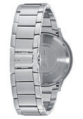 Emporio Armani Meccanico Automatic Blue Dial Silver Steel Strap Watch For Men - AR60059