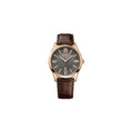 Hugo Boss Ambassador Grey Dial Brown Leather Strap Watch for Men - 1513387