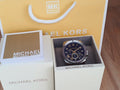 Michael Kors Brecken Chronograph Blue Dial Two Tone Steel Strap Watch For Men - MK8437