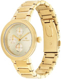 Tommy Hilfiger Joy Analog Gold Dial Gold Steel Strap Watch For Women - 1782536