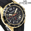 Coach Kent Rose Gold Dial Black Leather Strap Watch for Men - 14602559