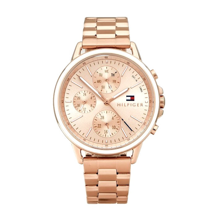 Tommy Hilfiger Carly Rose Gold Dial Rose Gold Stainless Steel Strap Watch for Women - 1781788