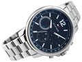 Tommy Hilfiger London Chronograph Quartz Blue Dial Silver Steel Strap Watch for Men - 1791534