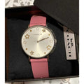 Coach Perry White Dial Pink Leather Strap Watch for Women - 14503243