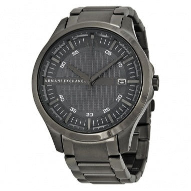 Armani Exchange Hampton Chronograph Grey Dial Grey Steel Strap Watch For Men - AX2135