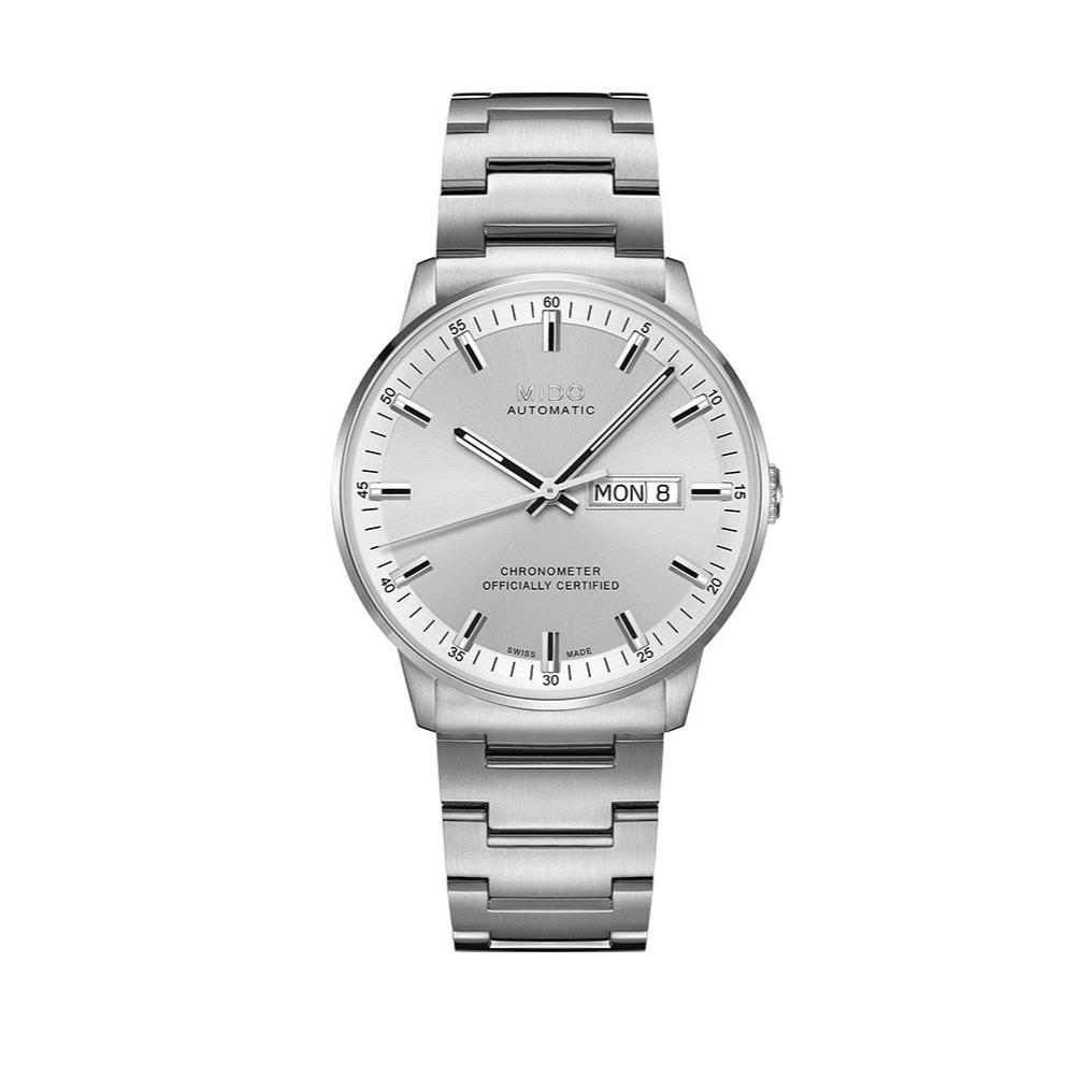 Mido Commander II Automatic Chronometer Silver Dial Silver Steel Strap Watch For Men - M021.431.11.031.00