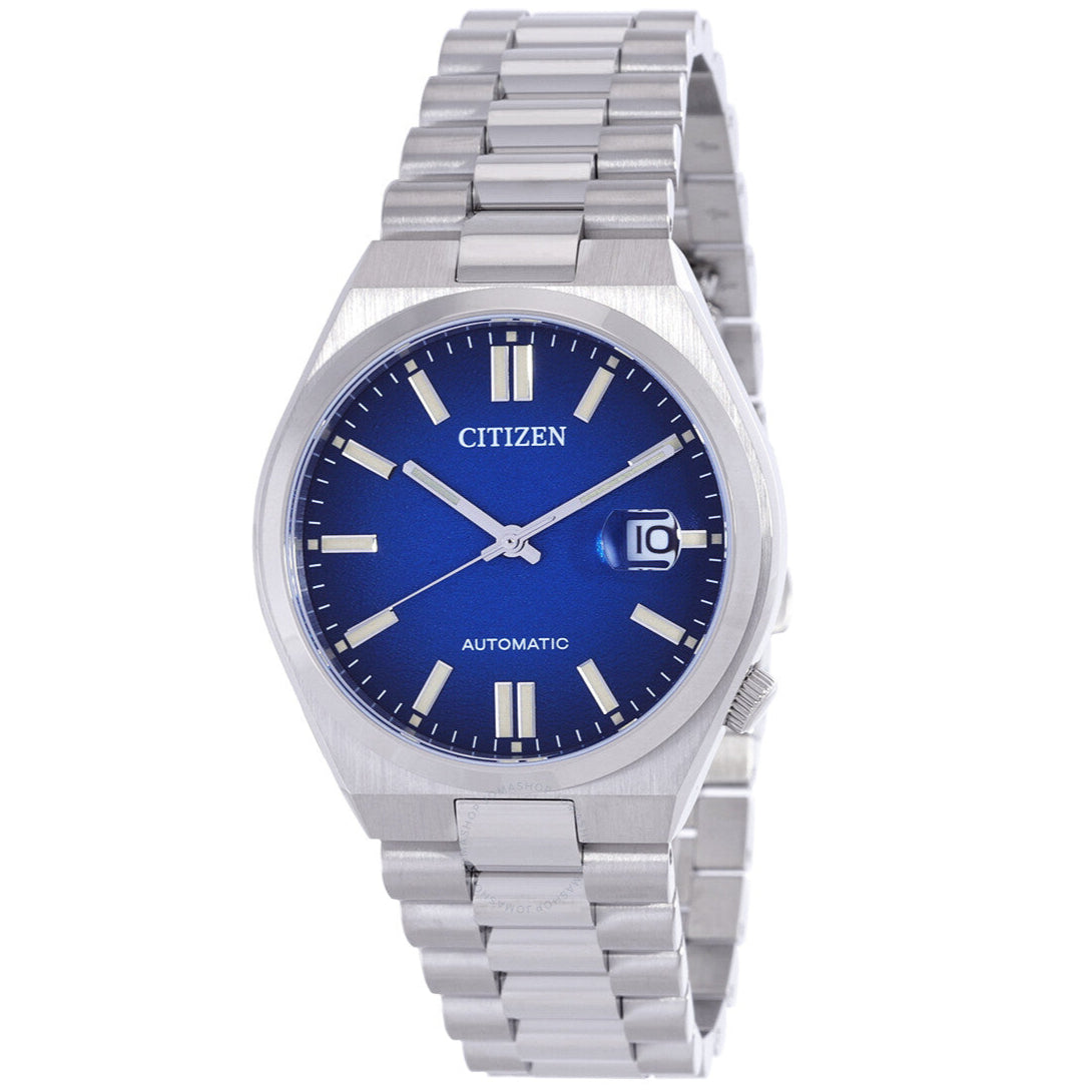 Citizen Tsuyosa Automatic Dark Blue Dial Silver Steel Strap Watch For Men - NJ0151-88L