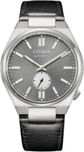 Citizen Tsuyosa Automatic Grey Dial Black Leather Strap Watch for Men - NK5010-01H